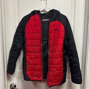 Under Armour Red and Black Puffer Jacket